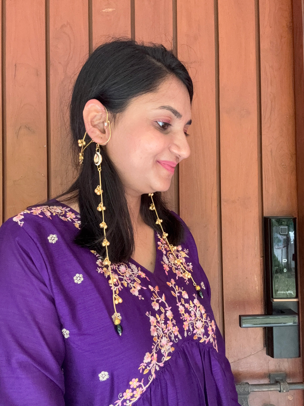 Kashmiri Kanauti earrings cum hair accessory