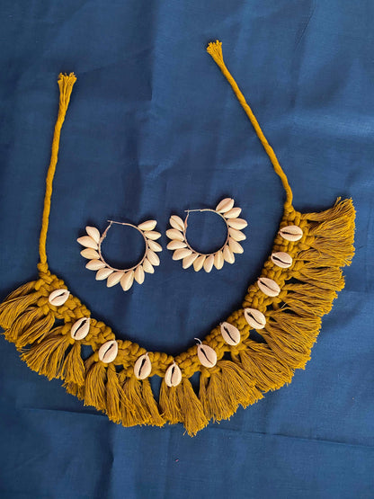 Boho mustard  necklace