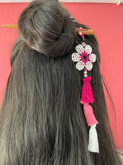 Combo of 2 beaded bun sticks