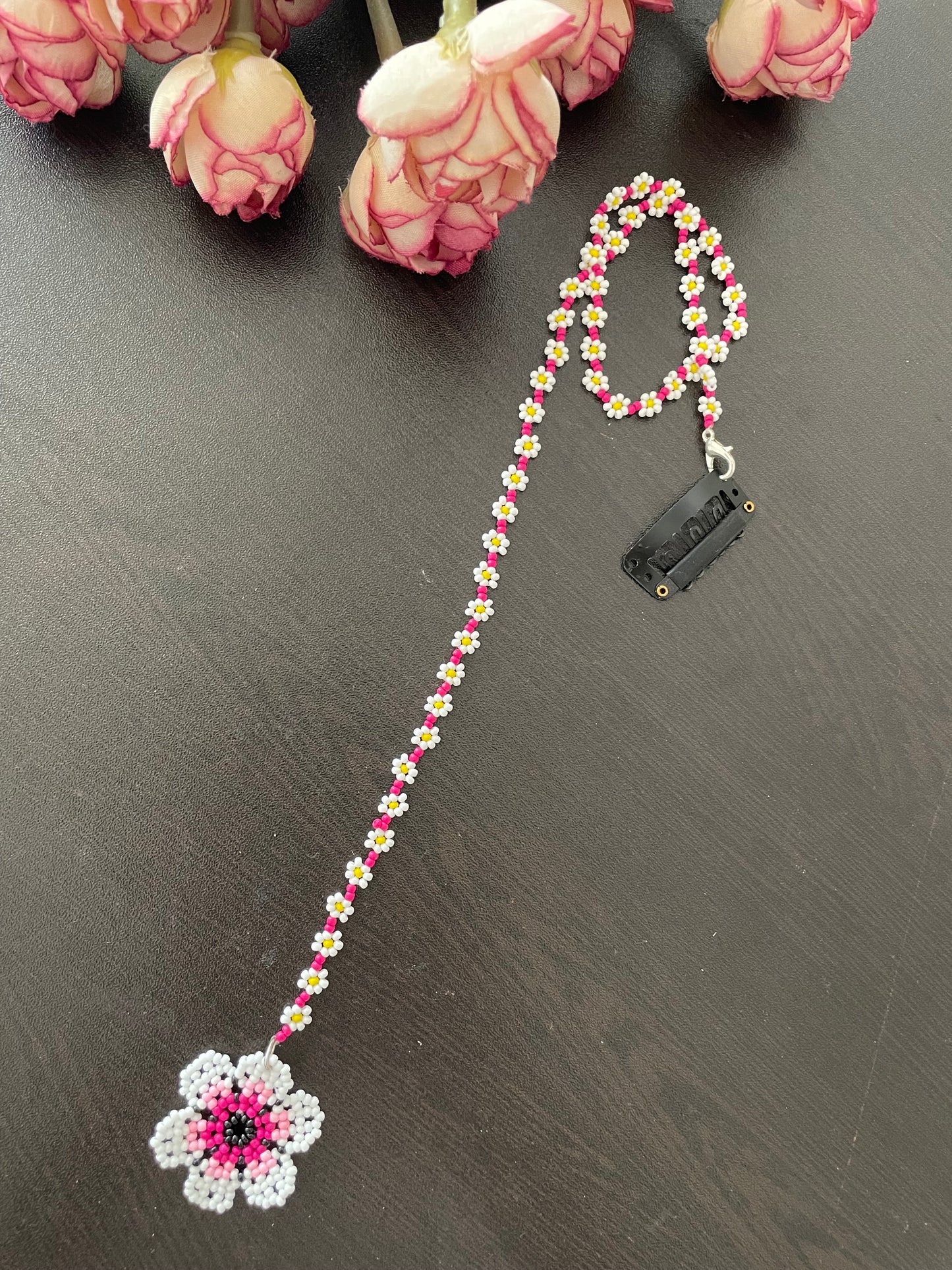 Floral hair accessory cum necklace