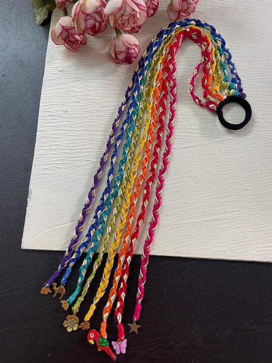 Rainbow hairbraids