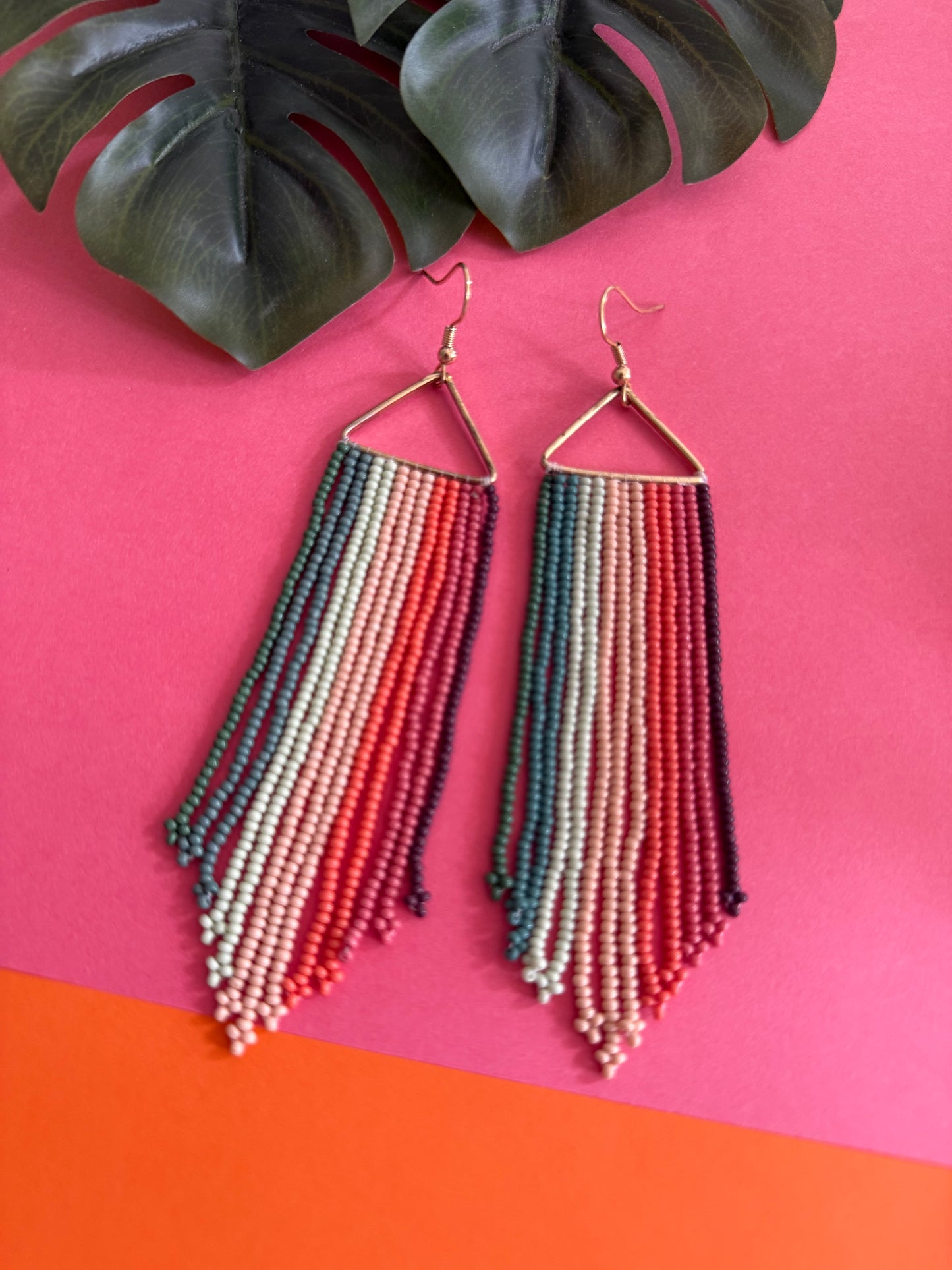 Boho multicolored earrings