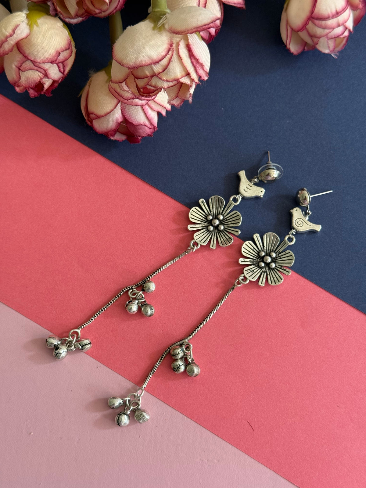 Floral chidiya danglers