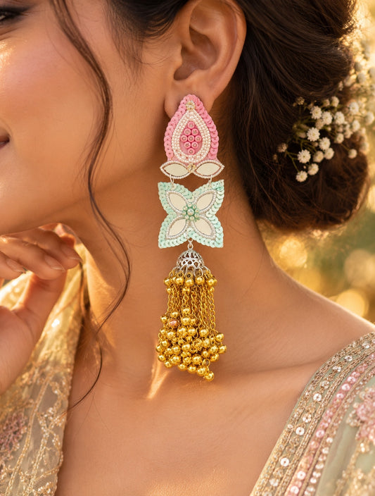 Floral saga statement jhumka