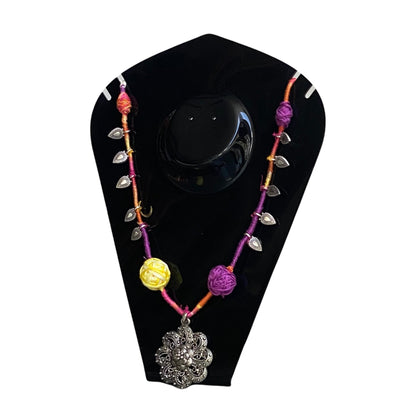 Floral saga boho pendant necklace