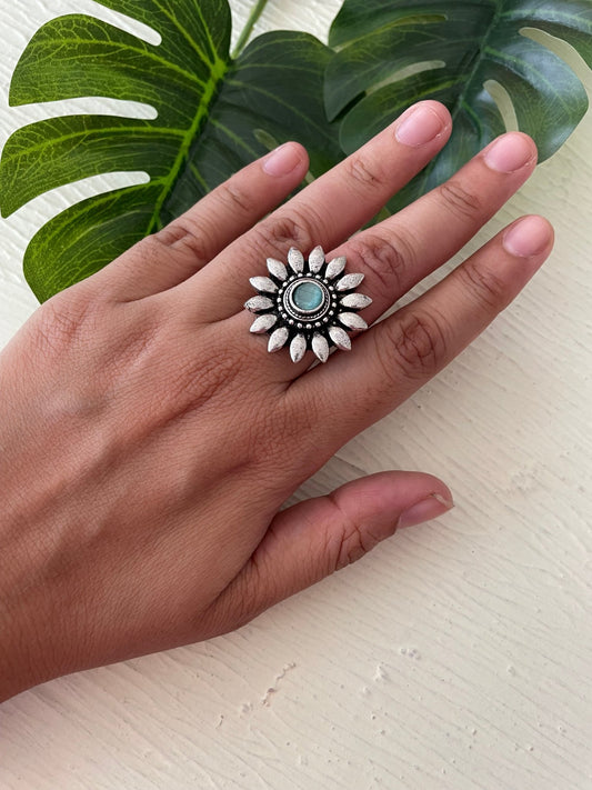 Afghani floral ring - Kalakari