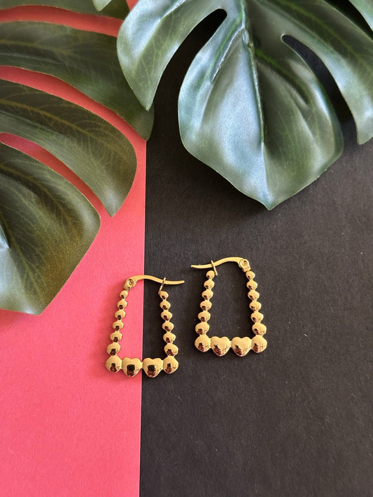 Anti tarnish mini heart hoops - Kalakari