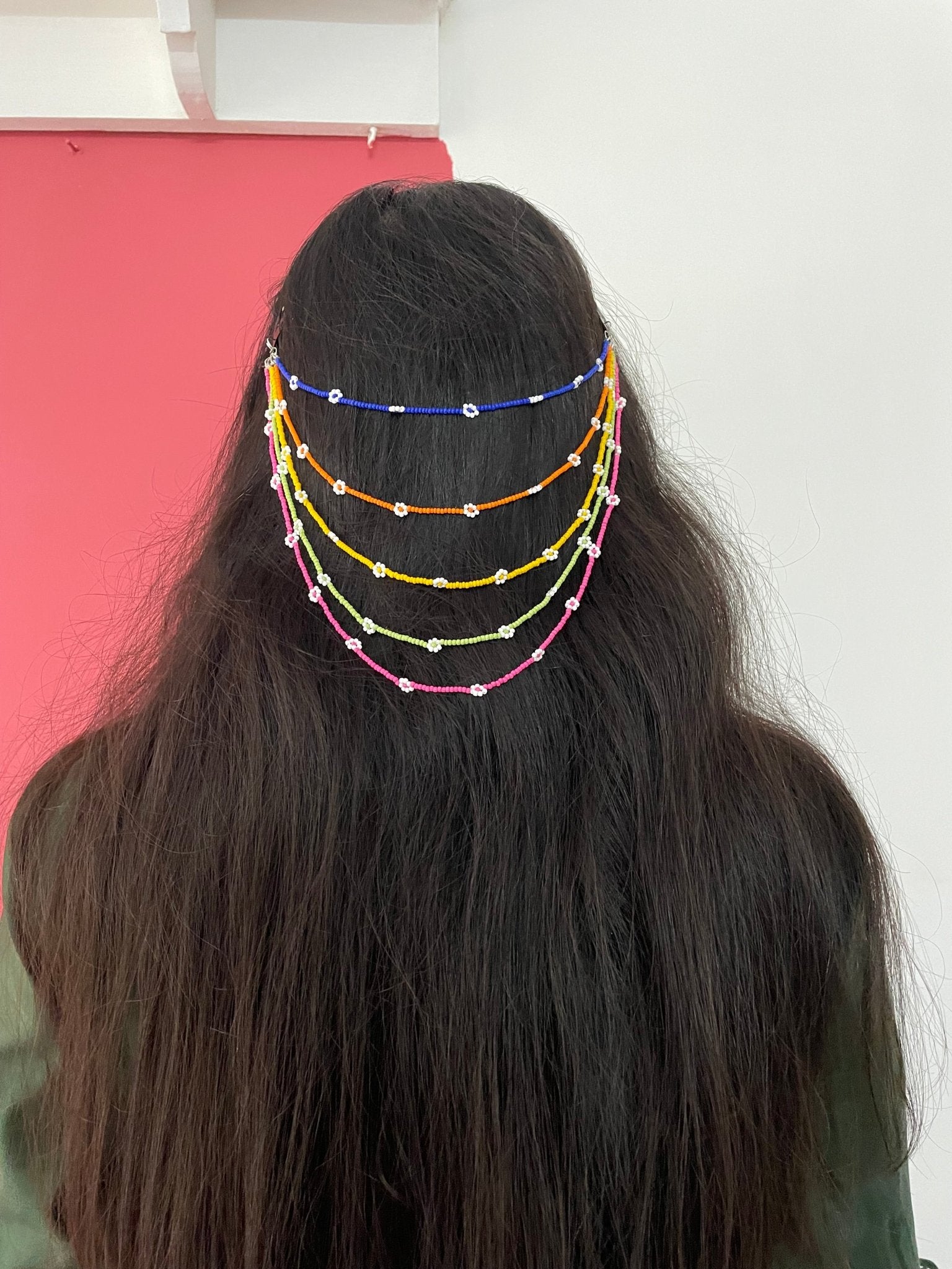 Beaded floral hair accessory - Kalakari