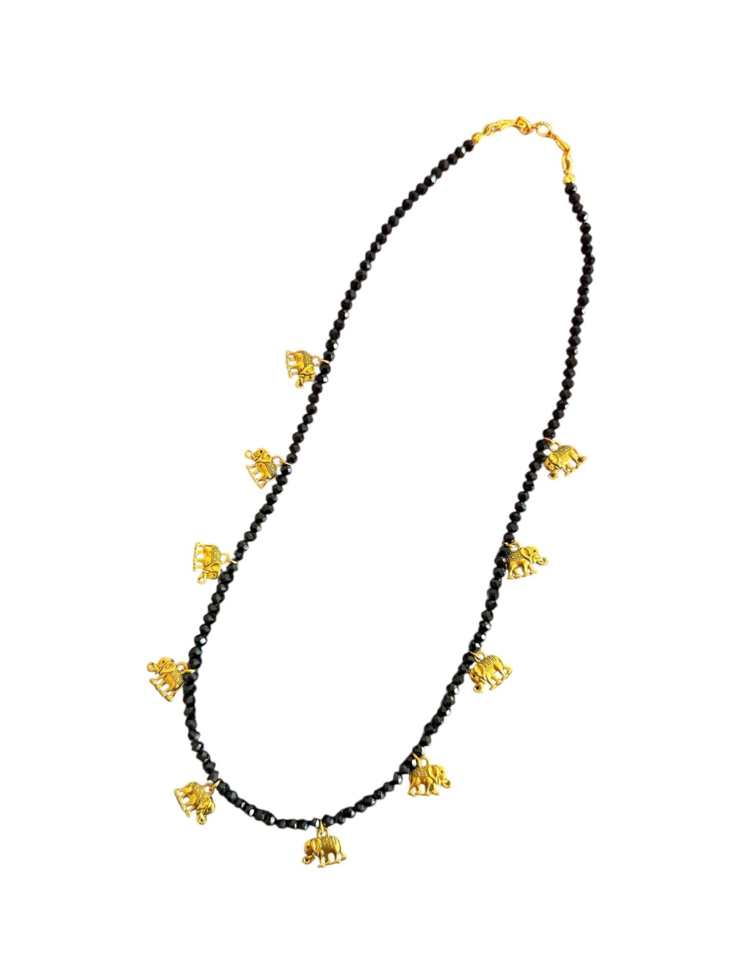 Black elephant necklace - Kalakari