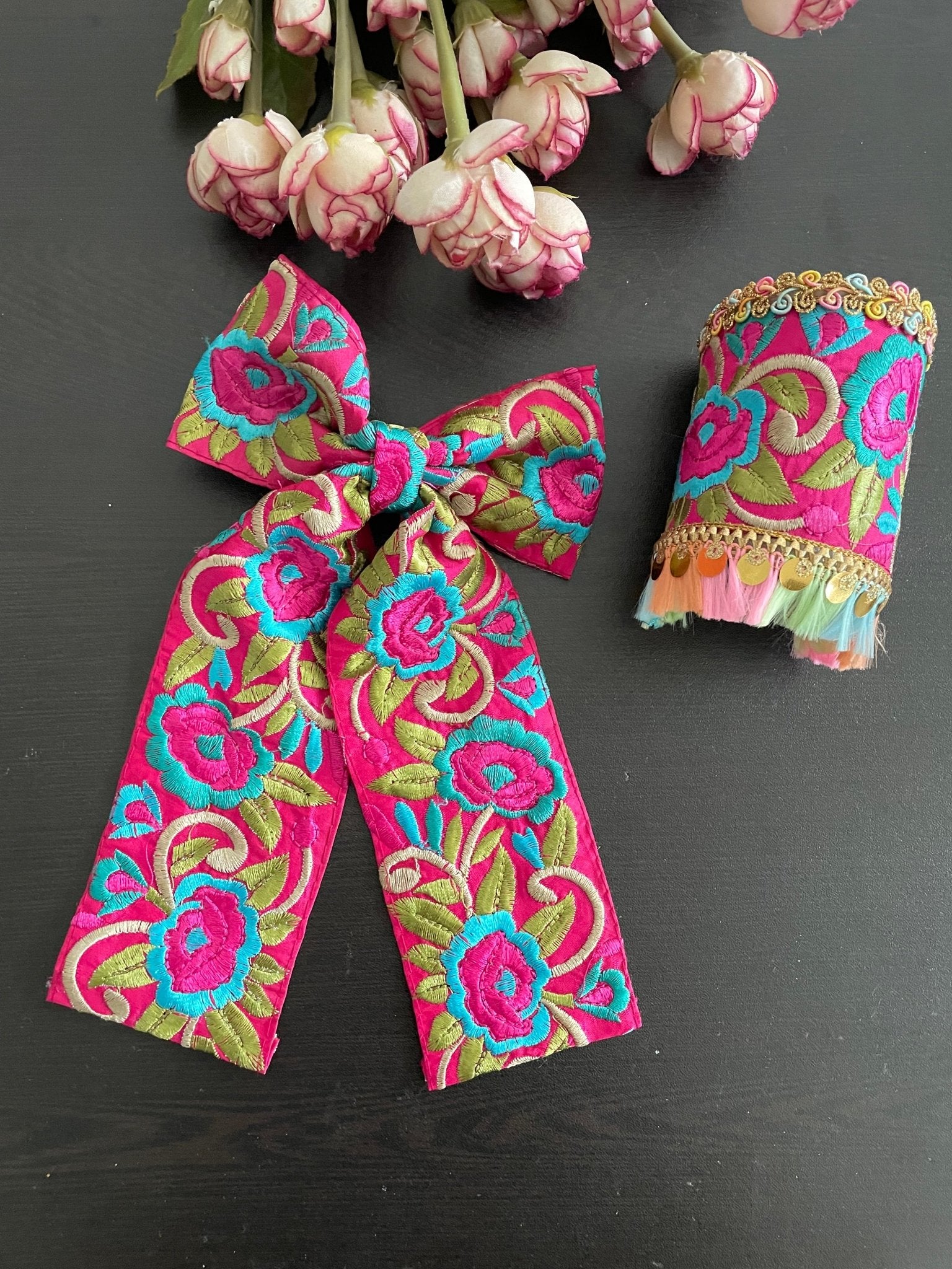 Boho hairbow and adjustable kada - Kalakari