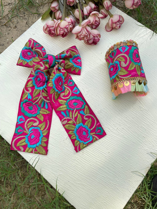 Boho hairbow and adjustable kada - Kalakari