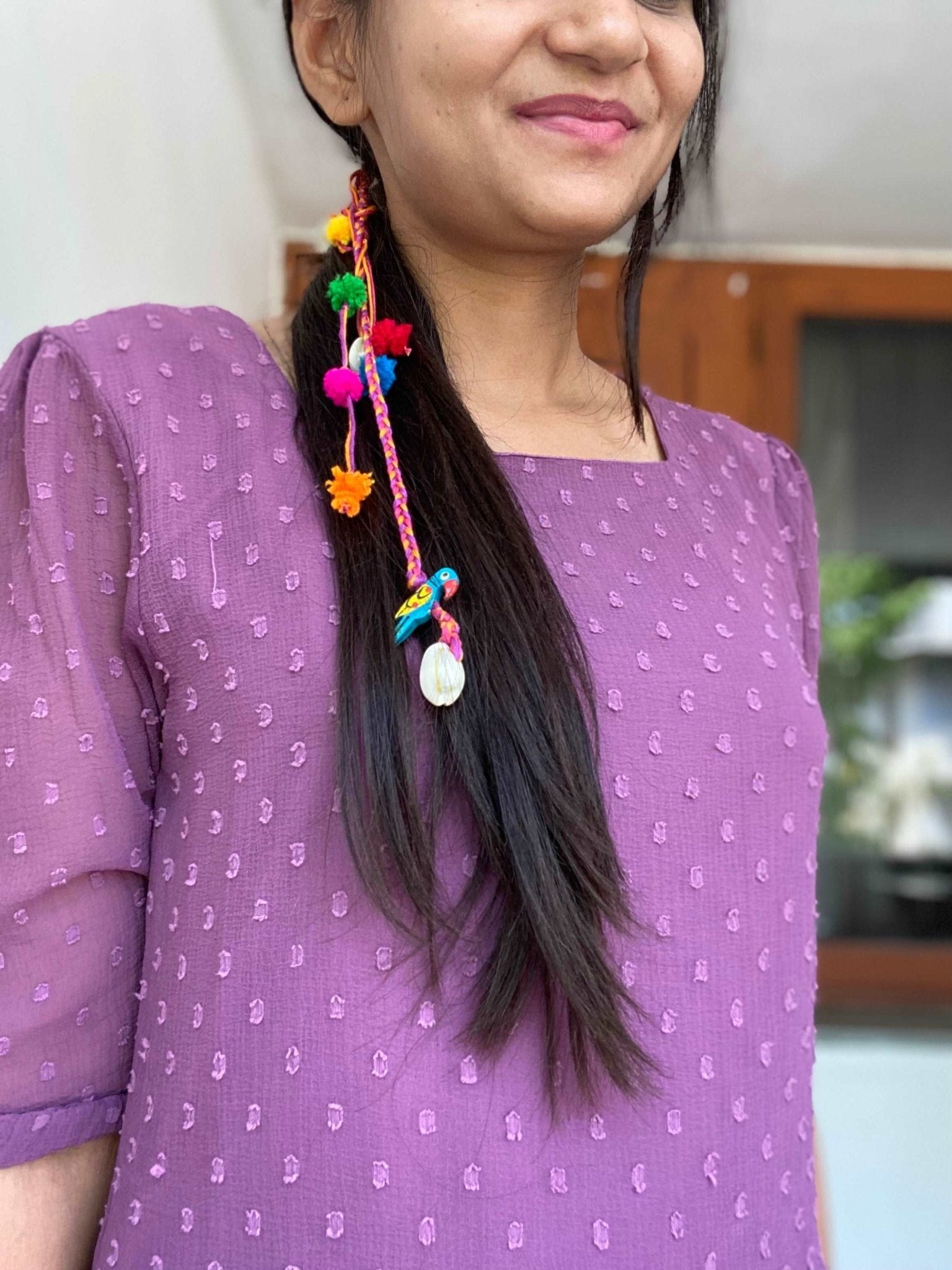Boho parrot hair accessory - Kalakari