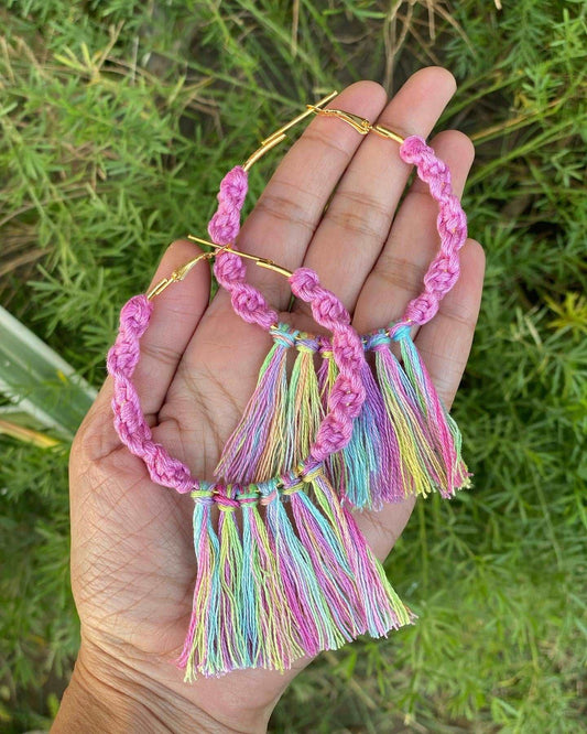 Boho pastel hoops - Kalakari