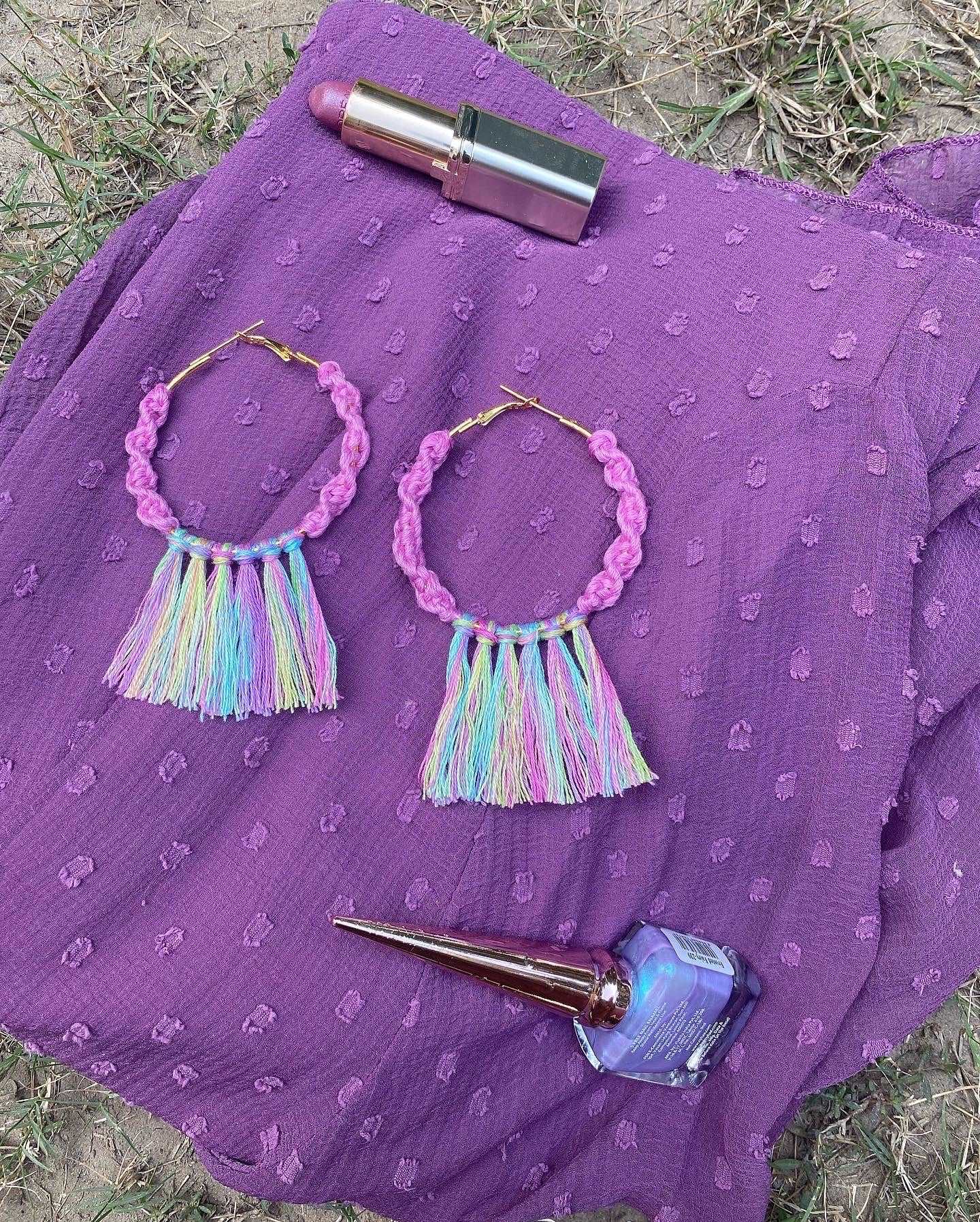 Boho pastel hoops - Kalakari