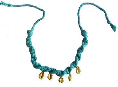 Boho teal necklace - Kalakari