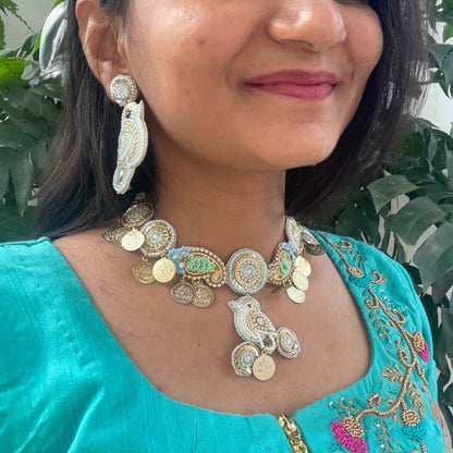 Chidiya necklace set - Kalakari
