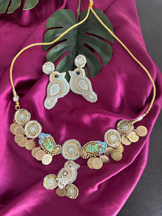 Chidiya necklace set - Kalakari