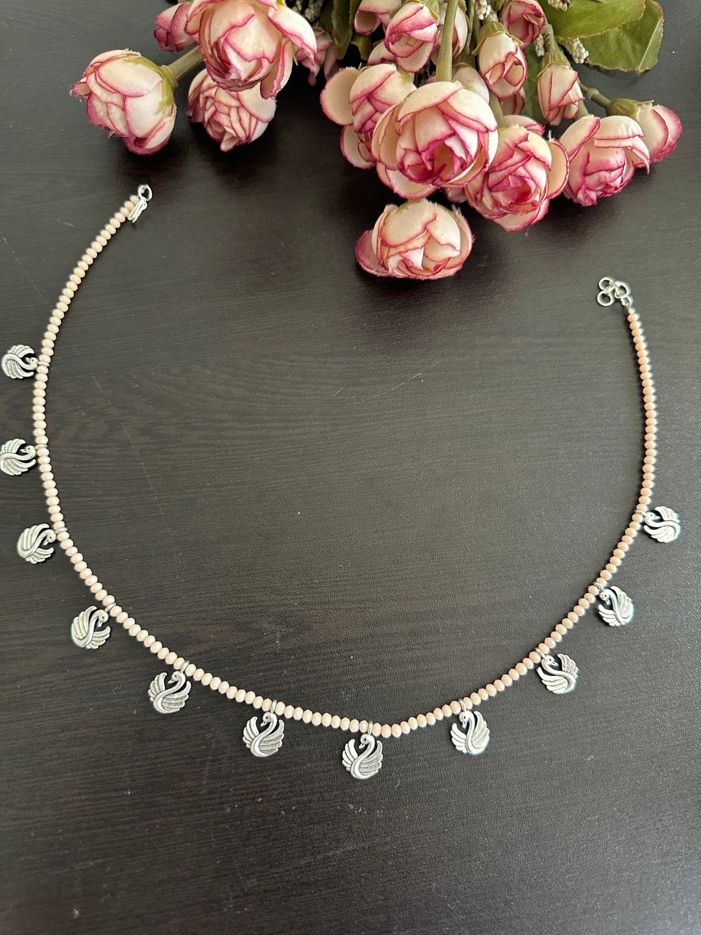 Dainty swan necklace - Kalakari