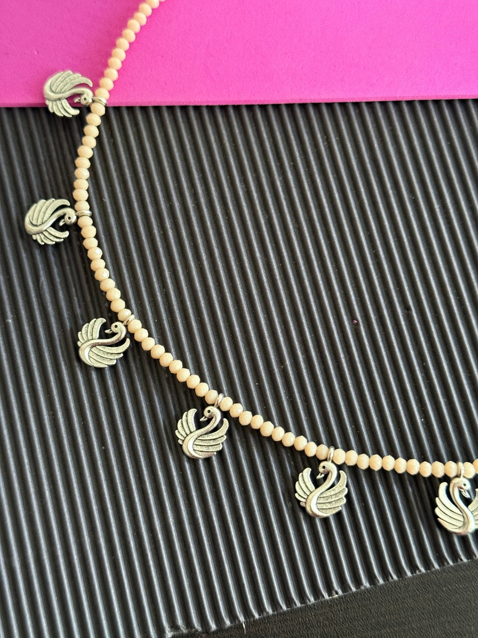 Dainty swan necklace - Kalakari