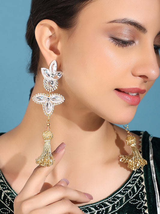 Floral aura danglers - Kalakari