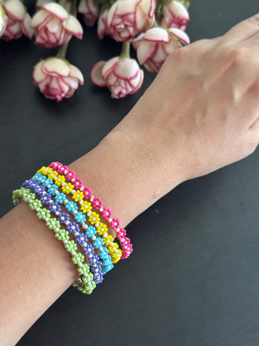 Floral beaded bangles - Kalakari