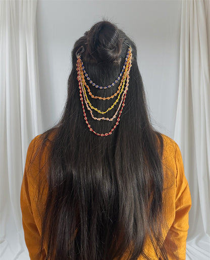 Floral beaded hair accessory - Kalakari