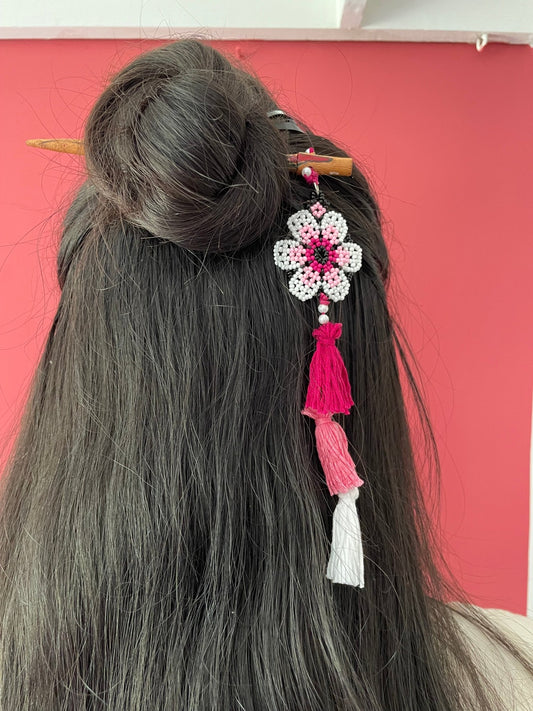 Floral bun stick - Kalakari