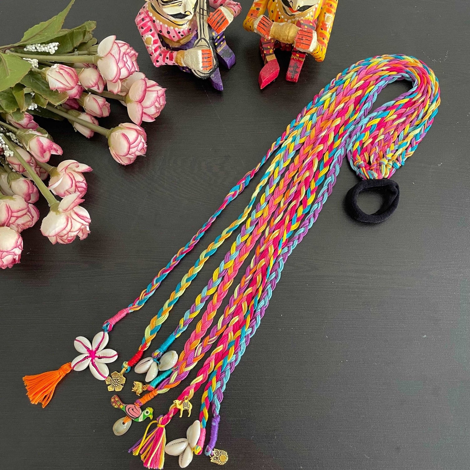 Floral kodi hair braids - Kalakari
