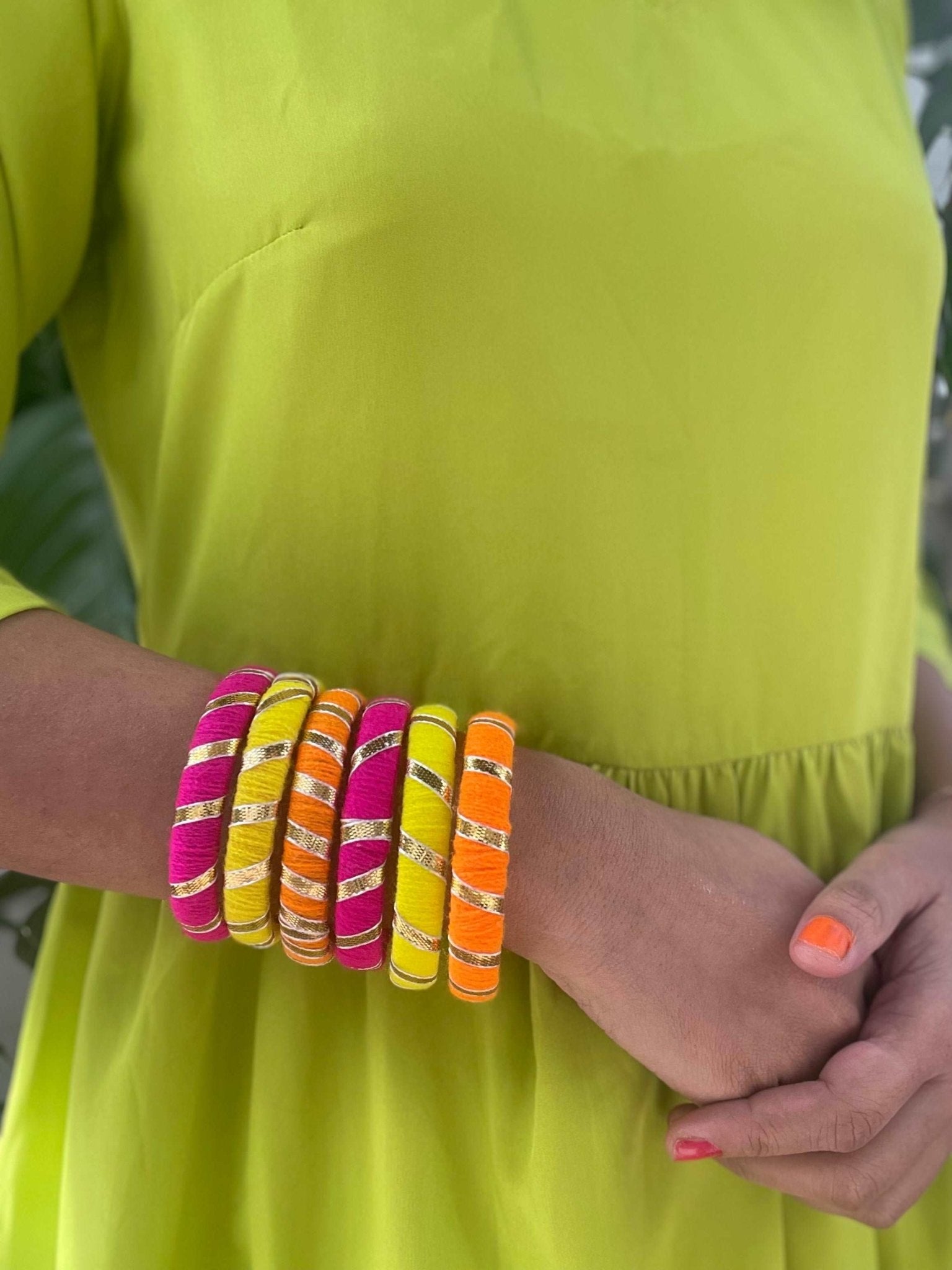 Gota patti bangle set - Kalakari