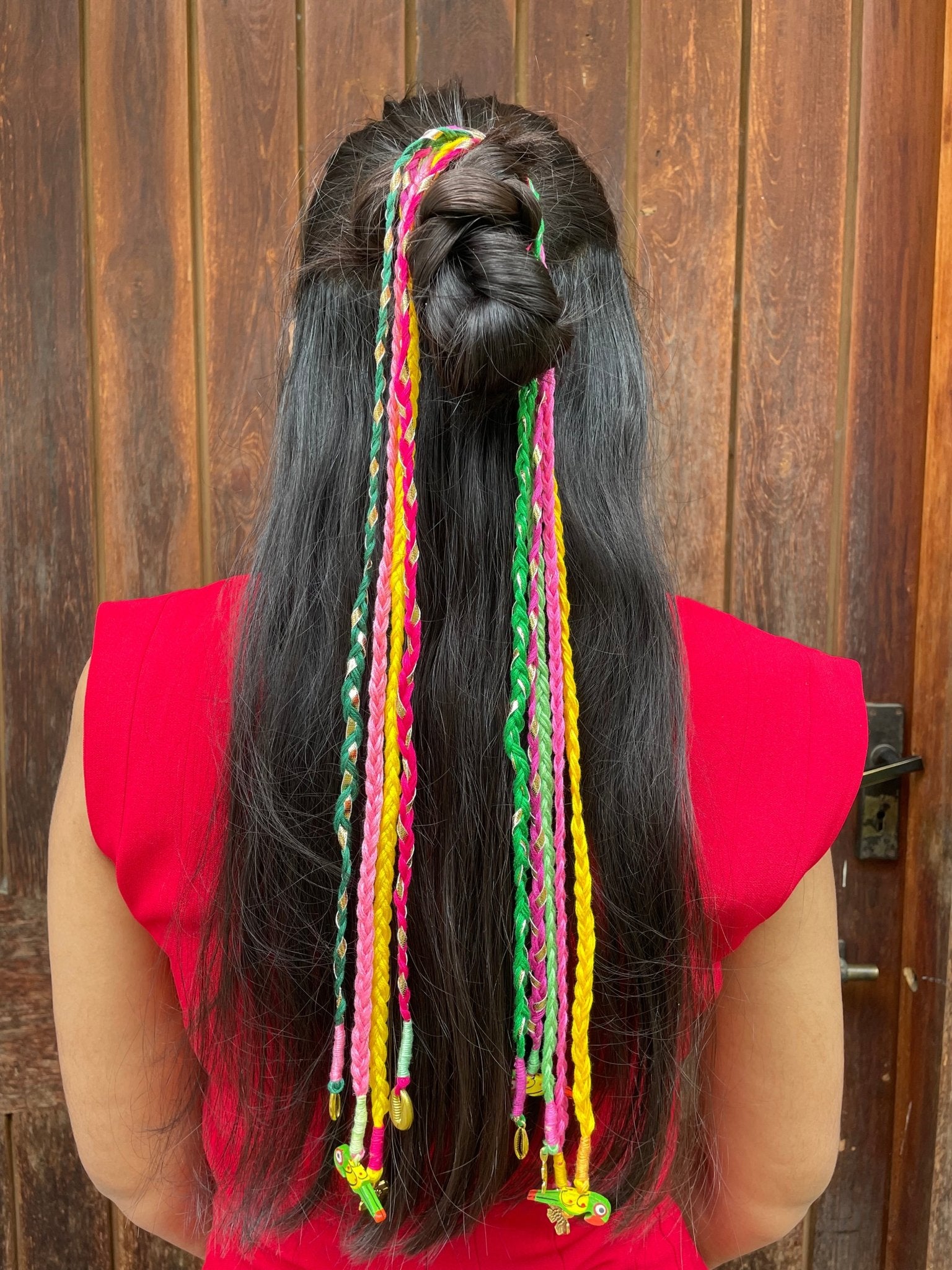 Gulmohar hairbraids - Kalakari