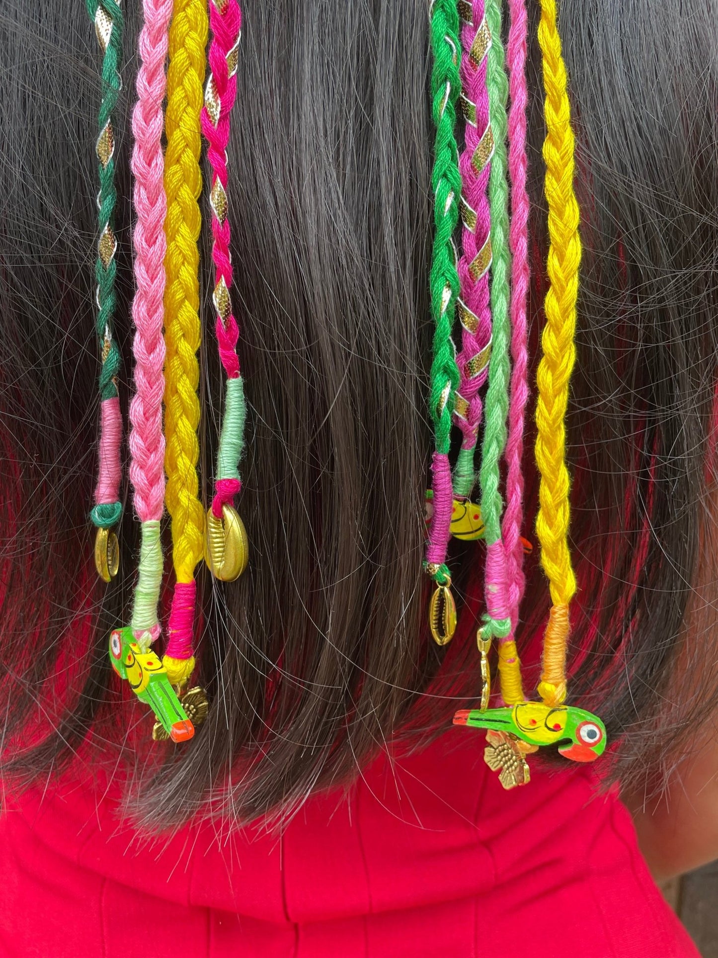 Gulmohar hairbraids - Kalakari