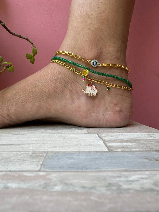 Hathi mere sathi anklet set - Kalakari