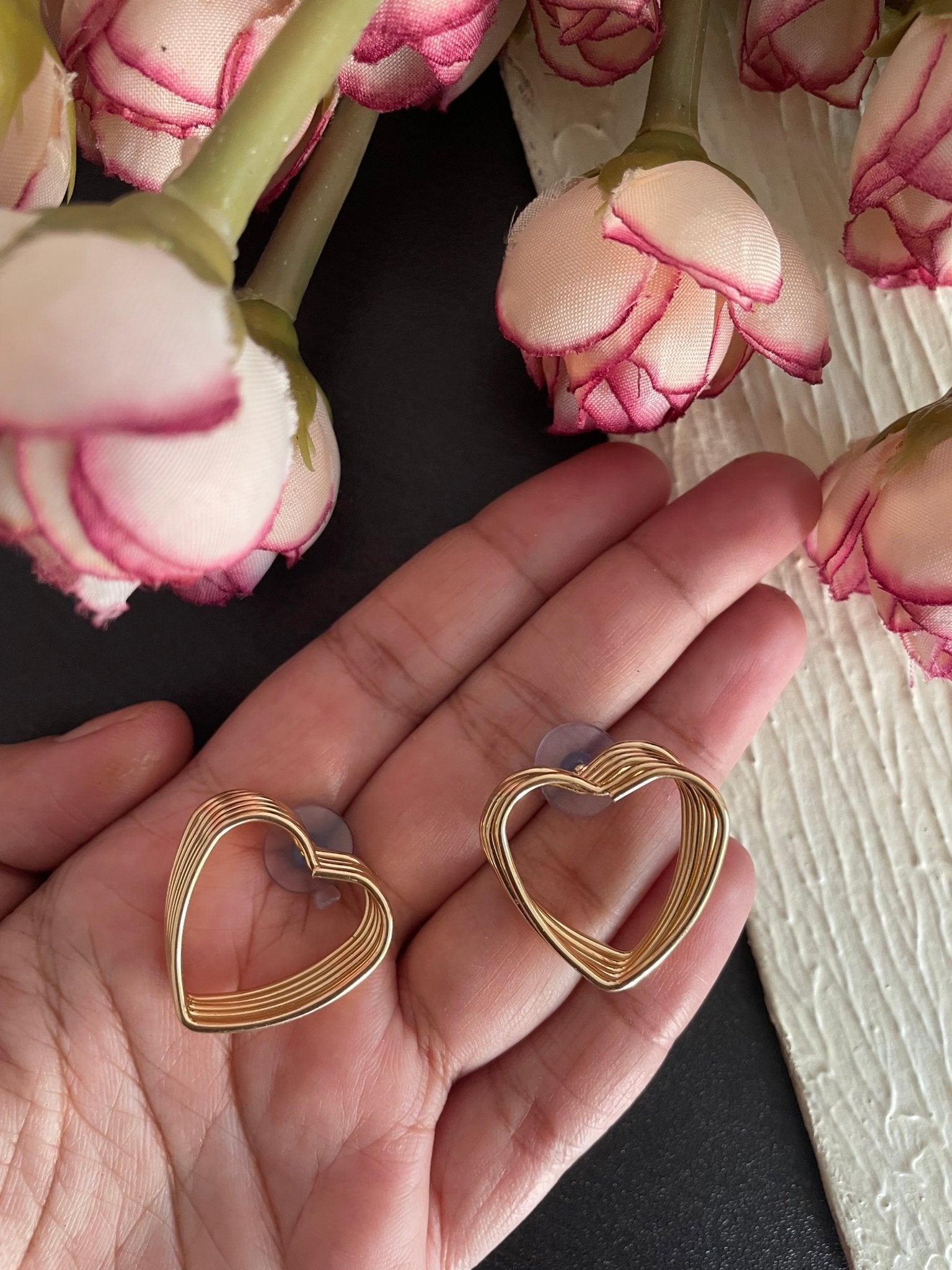 Heart studs - Kalakari