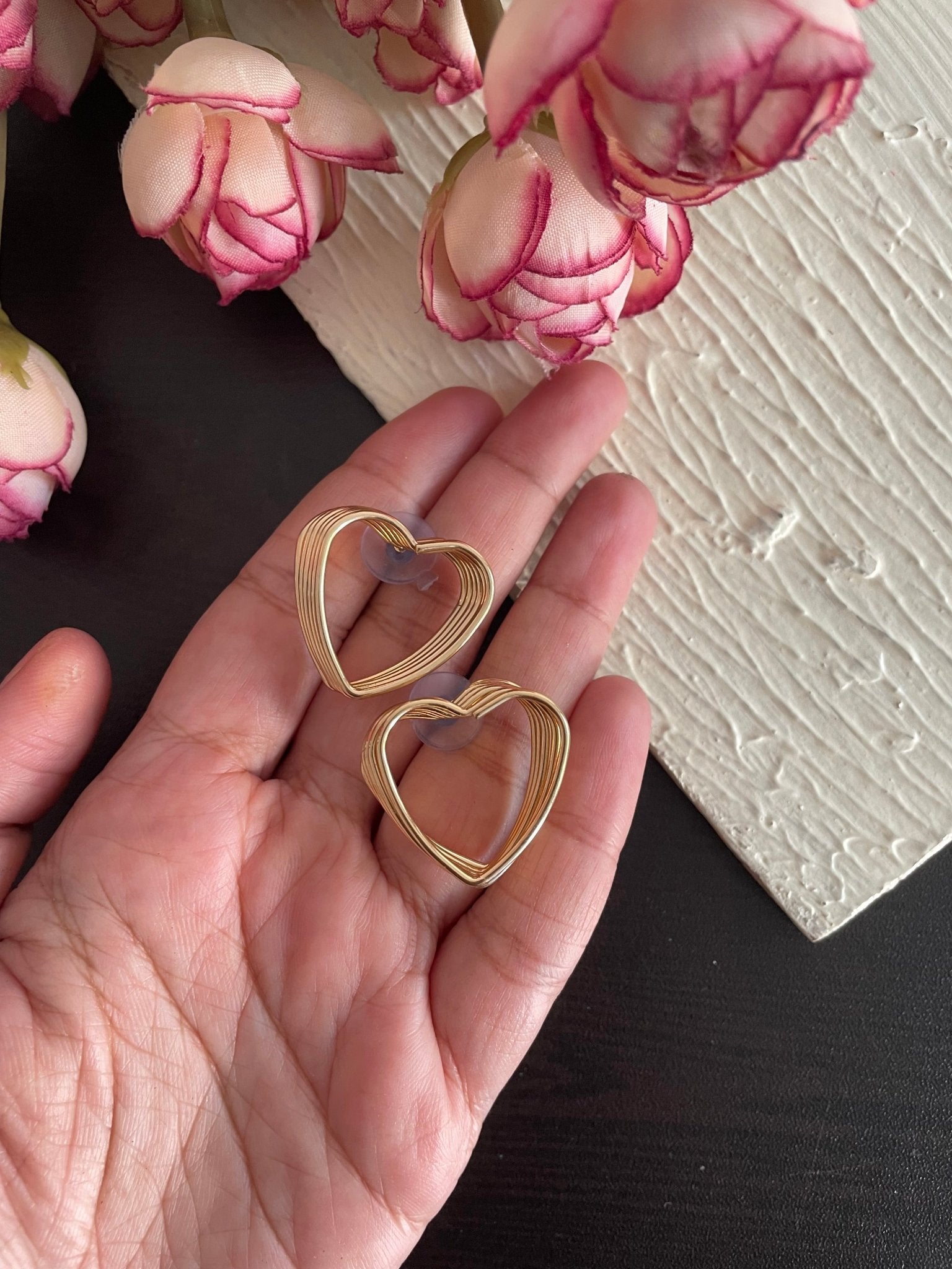 Heart studs - Kalakari