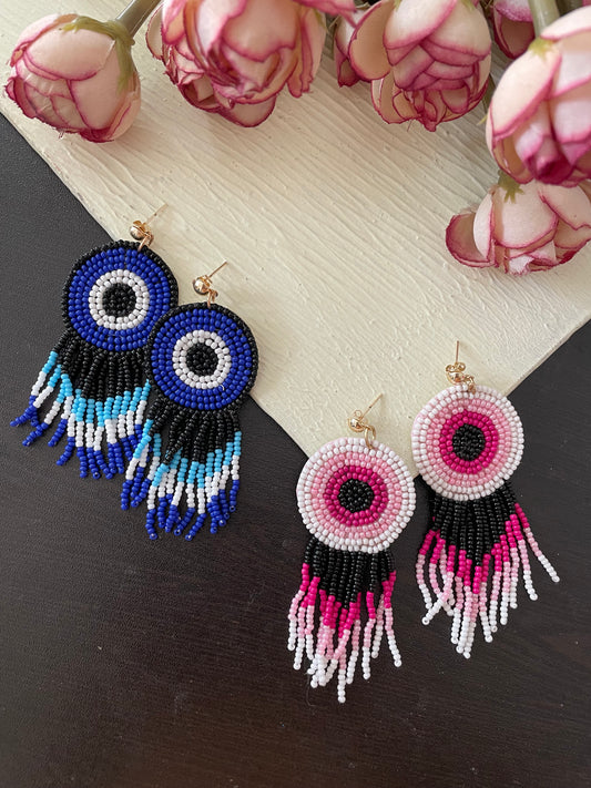 Set of 2 evil eye earrings