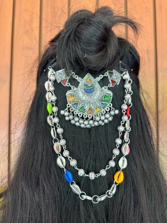 Rangeela layered hair accessory