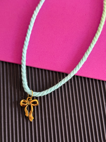 Pastel bow necklace