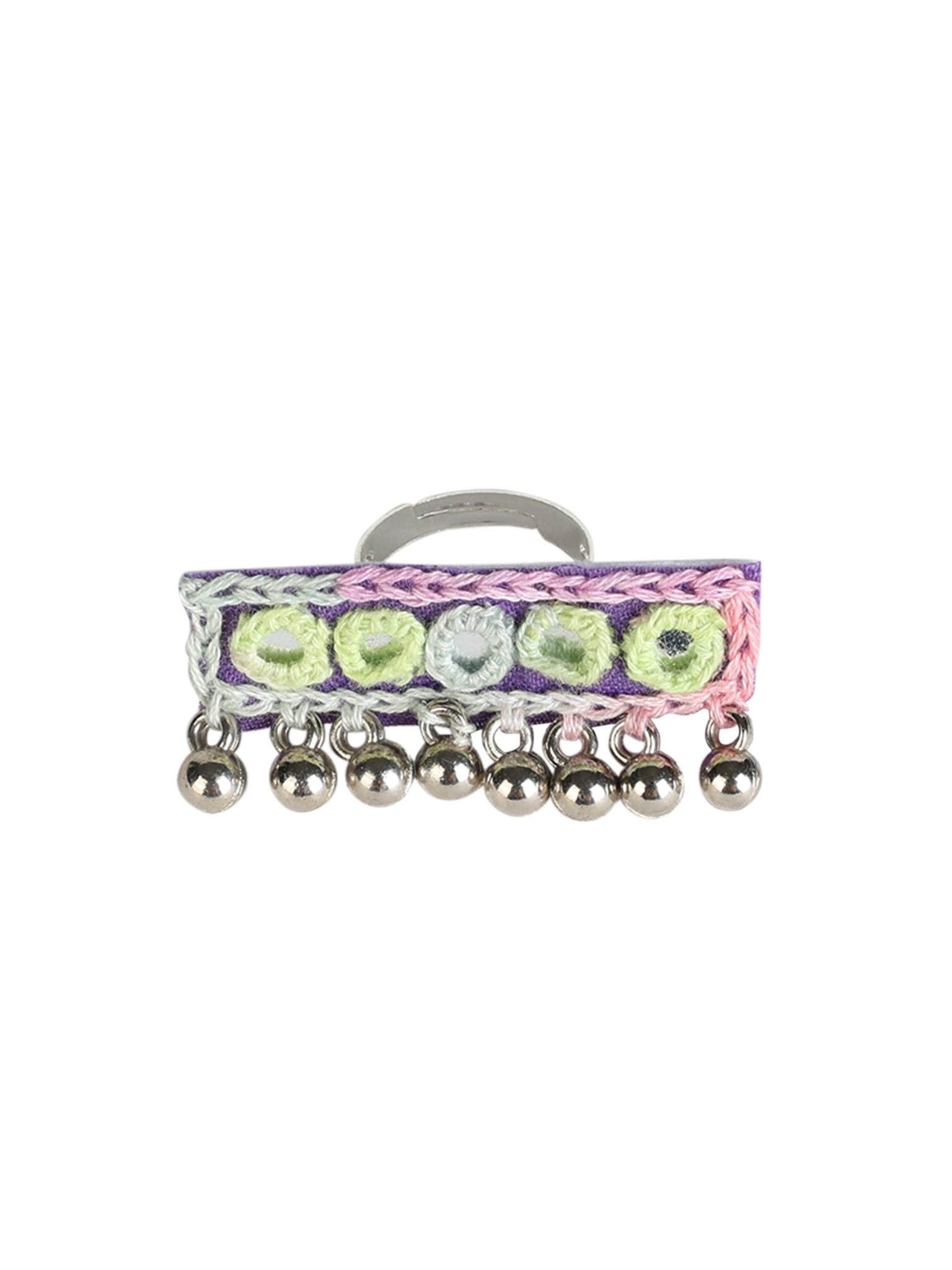 Kutchi work adjustable ring - Kalakari