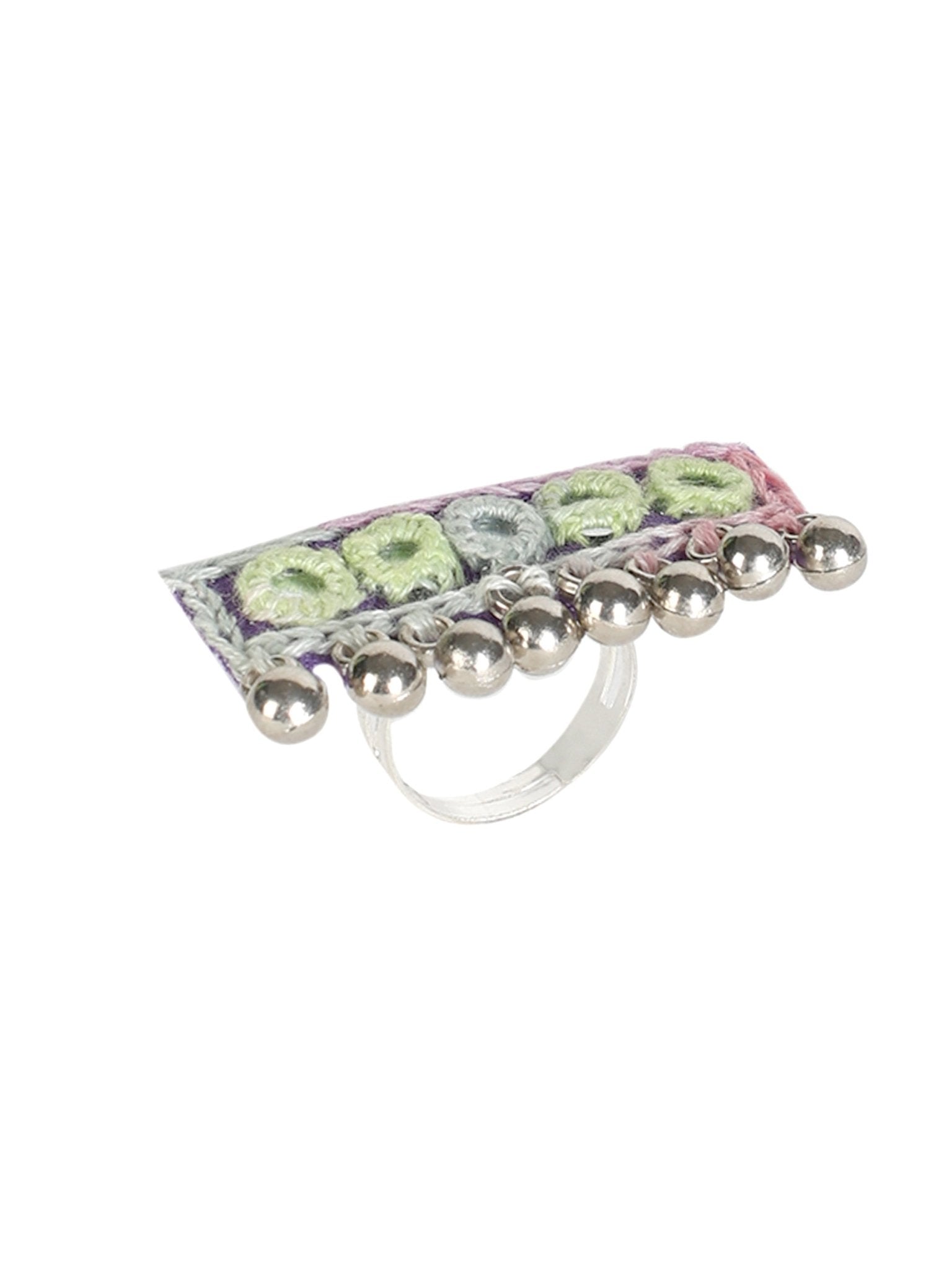 Kutchi work adjustable ring - Kalakari