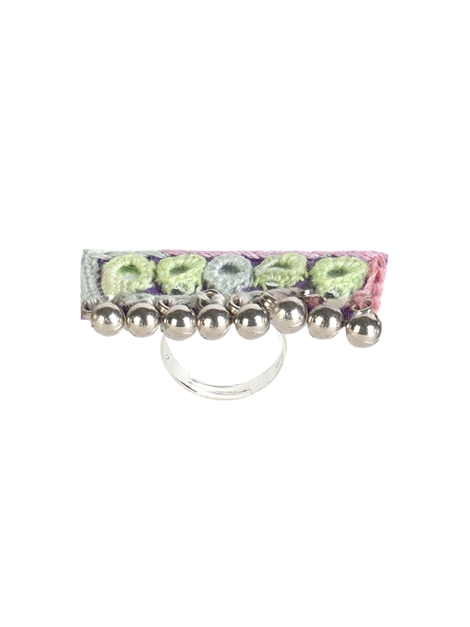 Kutchi work adjustable ring - Kalakari