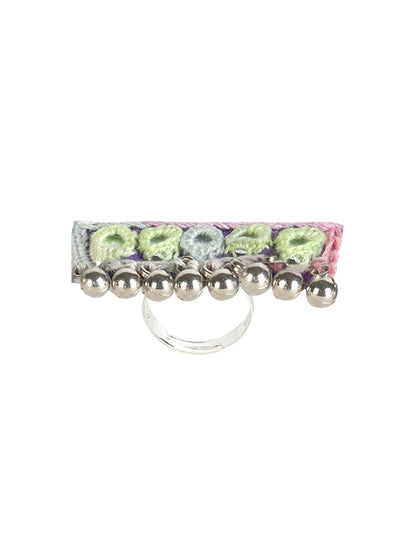 Kutchi work adjustable ring - Kalakari