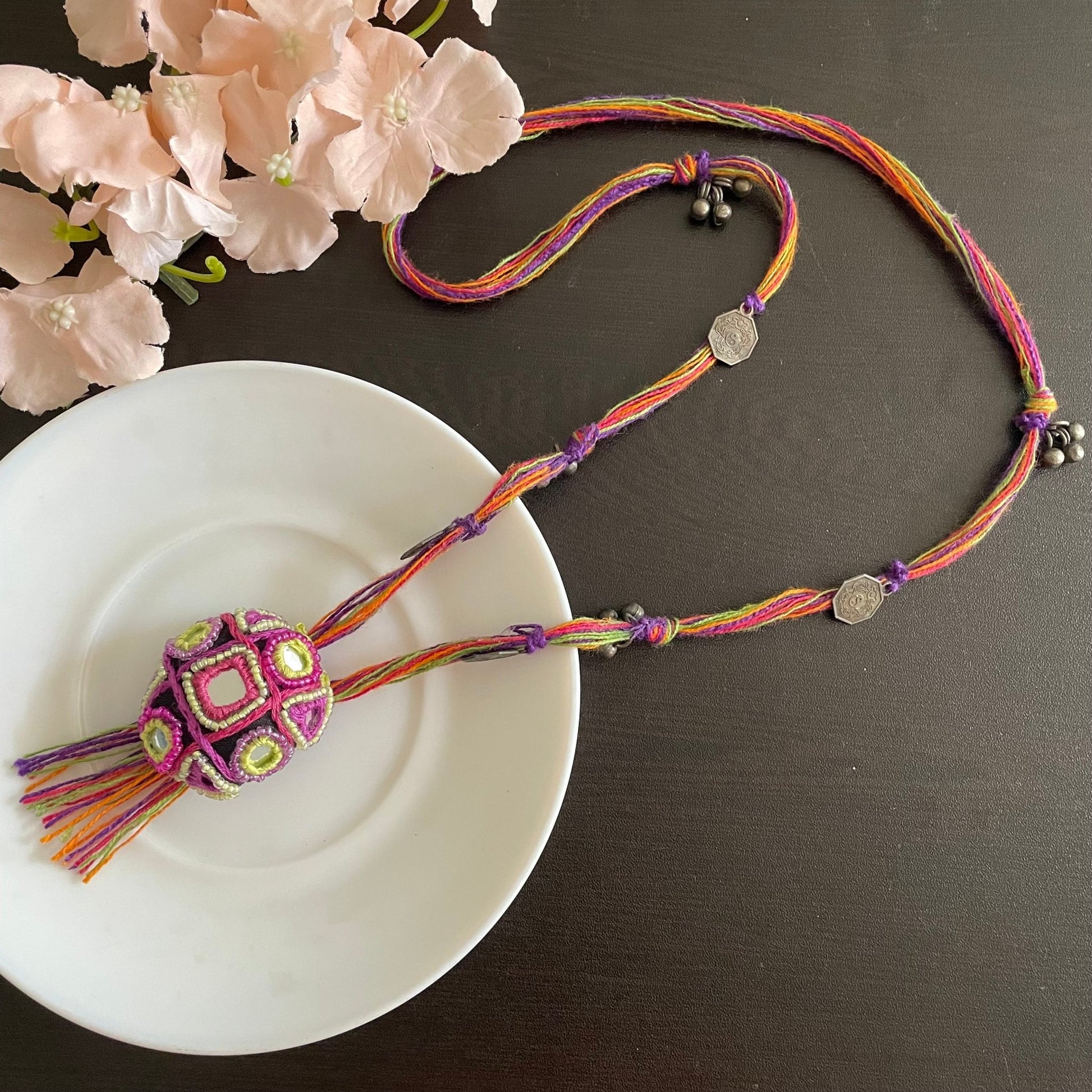Kutchi work necklace - Kalakari