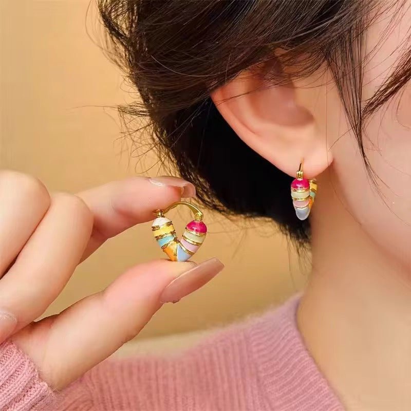 Lil love Hoops – Dainty Heart - Shaped Hoop Earrings for Women - Kalakari