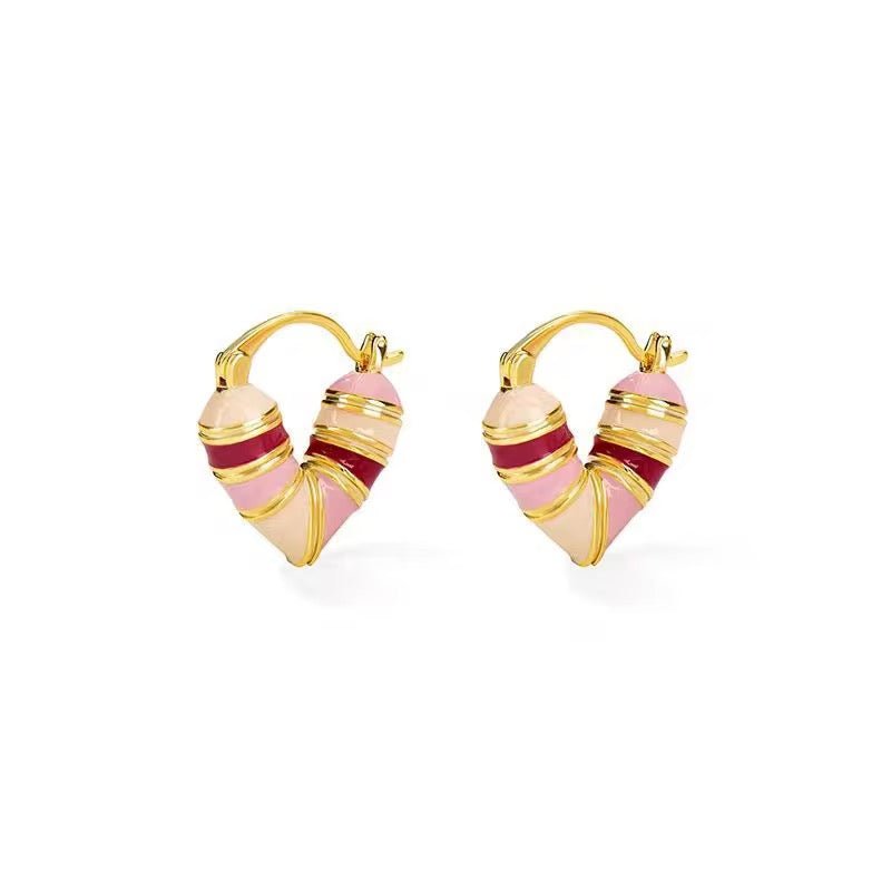 Lil love Hoops – Dainty Heart - Shaped Hoop Earrings for Women - Kalakari