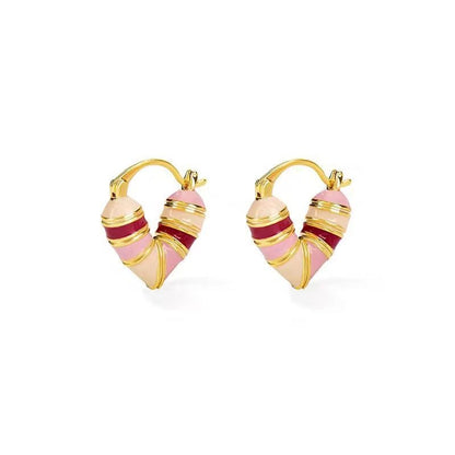 Lil love Hoops – Dainty Heart - Shaped Hoop Earrings for Women - Kalakari