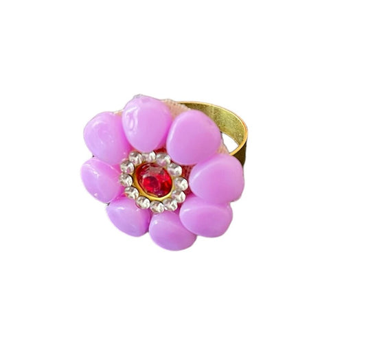 Lilac floral ring - Kalakari