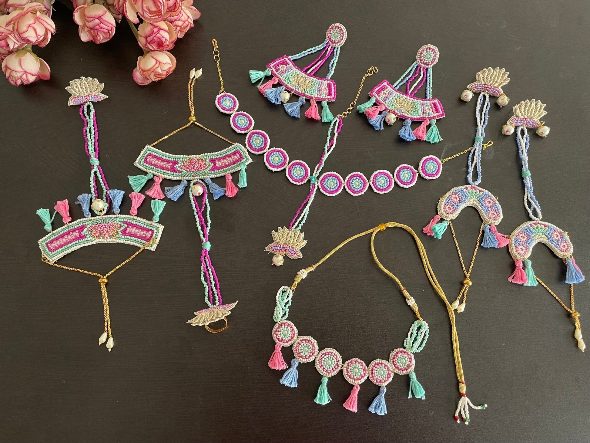 Lotus mehendi/haldi special set - Kalakari