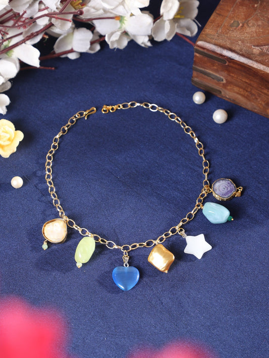 Multi stone necklace - Kalakari