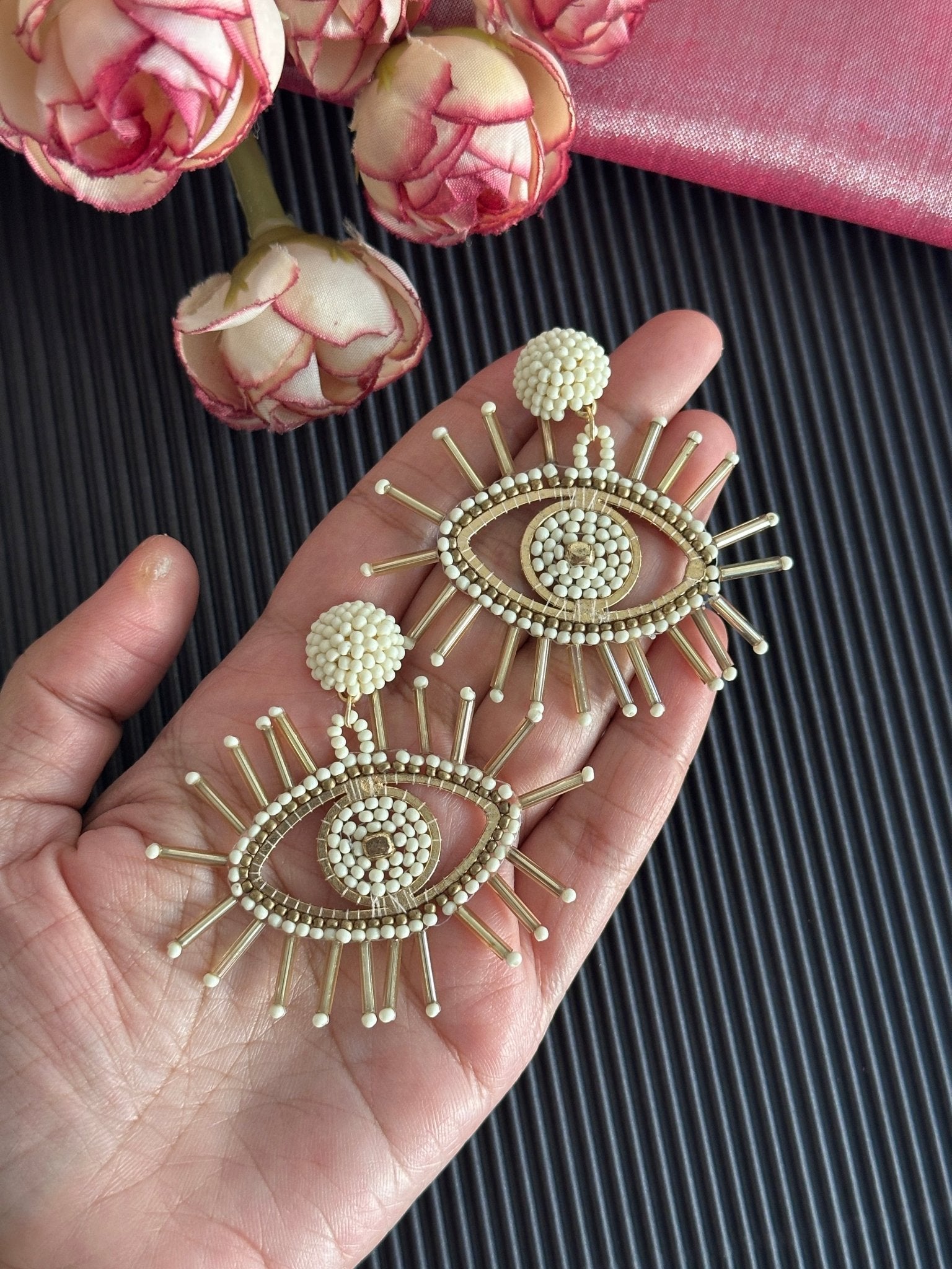 Nazarbattu earrings - Kalakari