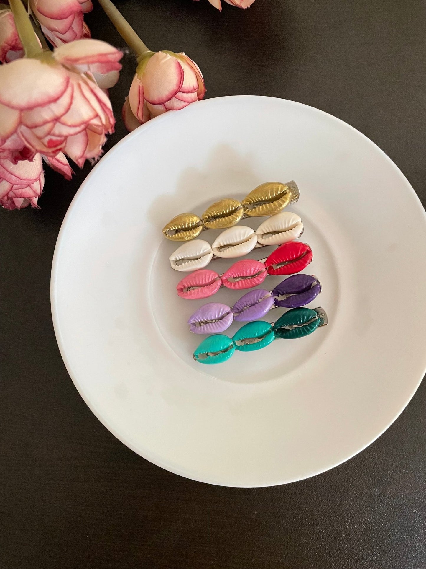Ombre shell clips - Kalakari